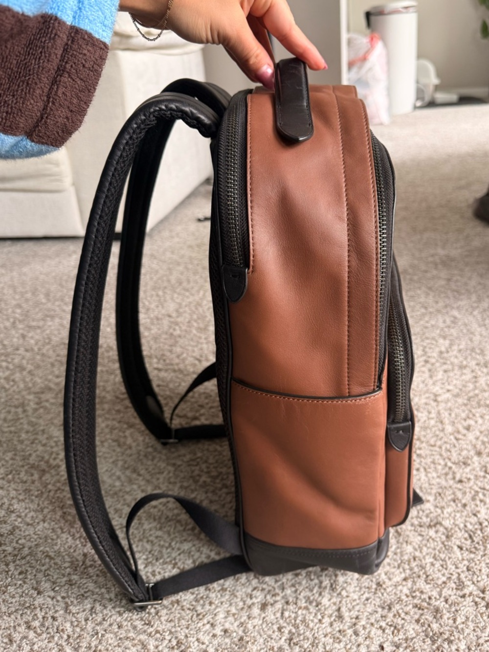 Coach Leather Backpack - Like New - Picture 4 of 7